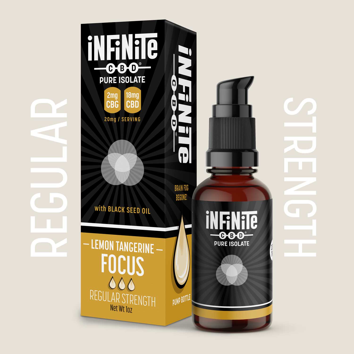 Tinctures<br>Formulation: Focus<br>CBD: Pure Isolate (Zero THC)<br>Strength: Regular (20mg/serving)